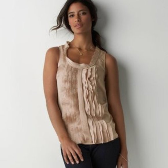 LOFT Cascading Ruffle Shell - Picture 6 of 7